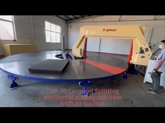 Yuvarlak çalışma masası Döner kesme Yatay CNC köpük kesme makinesi Slitter Dijital Kontrol