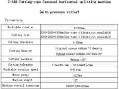 C-618 En gelişmiş Karusel yatay bölme makinesi (basınçlı rulo ile)