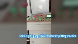 Yarı otomatik bant bıçaklı yarma makinesi, yeniden bağlanmış ve yarı sert PU köpüğü tutarlı bir şekilde katmanlar halinde keser
