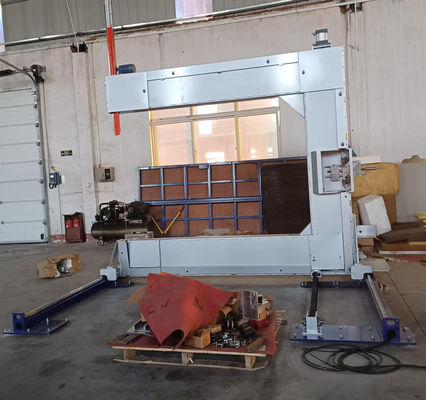 Sünger Dikey Düz Büyük Cnc Köpük Kesici PLC Kontrol Döner Çalışma Tezgahı